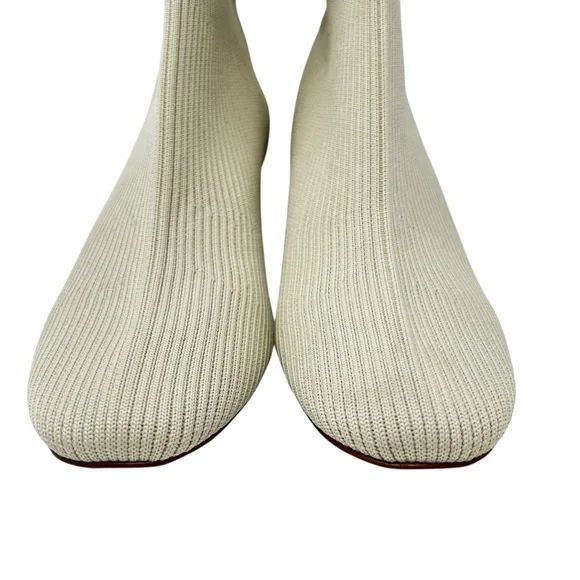 Everlane Cream Ribbed Ankle Booties - Picture 4 of 9